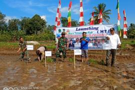Bhabinkamtibmas Hadiri Penanaman Dua Kali MT2 di Desa Manai Blau