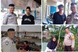 Patroli Sambang di Kelurahan Teluk Sepang, Bhabinkamtibmas Sampaikan Imbauan Kamtibmas