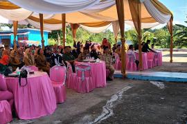 Bhabinkamtibmas Polsek Semidang Alas Maras Hadiri Penyerahan Pustu di Desa Muara Timput 