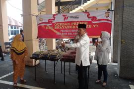 Qurban Presisi, Polresta Bengkulu Bagikan 385 Paket Daging Kurban Kepada Masyarakat