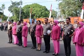 Polresta Bengkulu Gelar Upacara Korp Rapot Kenaikan Pangkat Personel Periode 01 Juli 2023