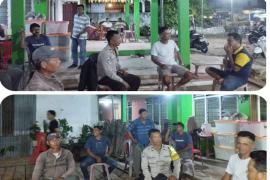 Patroli Sore Hari, Personel Polsek Teluk Segara Sambangi Warga yang Mengadakan Pesta Pernikahan