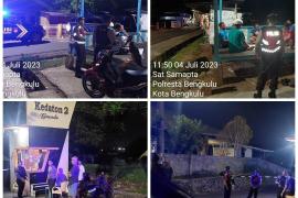 Sambangi Pos Ronda, Sat Samapta Polresta Bengkulu Sampaikan Imbaun Kamtibmas