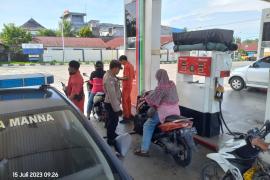 Patroli, Polsek Kota Monitoring Distribusi Dan Antrean BBM di SPBU Kutau
