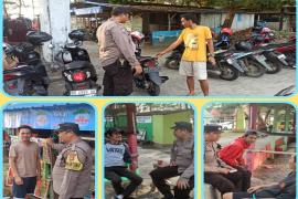 Patroli Pantai Zakat, Personel Polsek Teluk Segara Sampaikan Imbauan Kamtibmas 