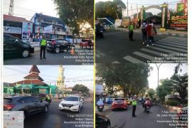 Sat Lantas Polresta Bengkulu dan Polsek Jajaran Gelar Pengaturan Lalin Pagi Hari  