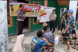 Kapolsek Maje Minggu Kasih Bersama Warga Desa Tanjung Beringin 