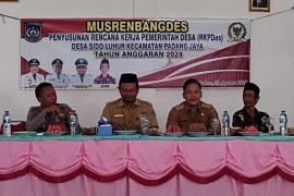Polsek Padang Jaya Hadiri Musrembangdes Desa Sido Luhur 