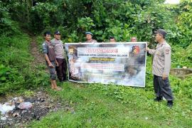 Polsek Maje Sampaikan Sosialisasi Larangan Pembakaran Hutan di Desa Arga Mulya 