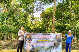 Cegah Kebakaran Lahan di Musim Panas, Polsek Padang Guci Hulu Sosialisasi Karhutlah 