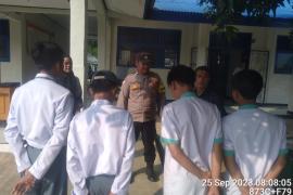 Police Goes To School, Polsek Kaur Selatan Sambangi SMKN 01 Kaur Sampaikan Imbauan Tertib Berlalulintas 
