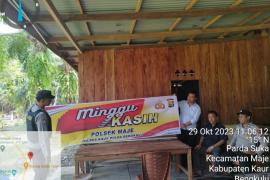 Polsek Maje Minggu Kasih di Gereja Santo Benecditus Desa Parda Suka