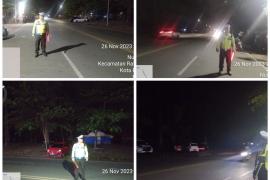 Sat Lantas Polresta Bengkulu Patroli Blue Light di Jalan Pariwisata