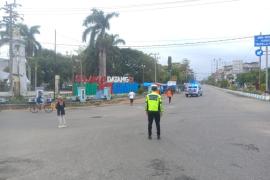 Polres BS, Lakukan Pengawalan dan Pengaturan Lalin Jalan Santai Memperingati HKN 