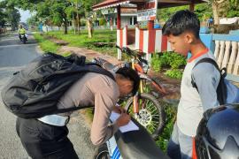 15 Kendaraan Terjaring Melakukan Pelanggran dalam Tilang Etle dan Tilang Manual yang Dilakukan oleh Sat Lantas Polres Kaur 