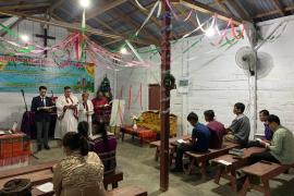 Polsek Kaur Selatan Laksanakan Pengamanan Ibadah Natal di Gereja Pospel HKBP Pondok Pusaka 
