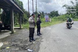 Personel Polsek PUT Monitoring Pengamanan Jalur Curup-Lubuk Linggau 