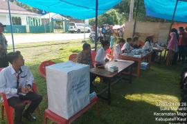 Personel Polsek Maje Lakukan Pengamanan Pemungutan Suara Pemilihan BPD Desa Suka Menanti 