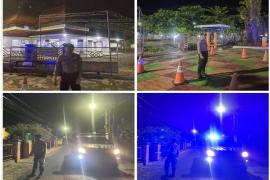 Berikan Pengamanan Shalat Subuh, Personel Satsamapta Patroli di Masjid Jamik 