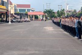Kapolresta Bengkulu Pimpin Apel Pasukan Pengamanan Malam Takbiran dan Shalat Idul Fitri 1445 H 