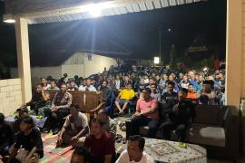 Keseruan Masyarakat Saat Nobar Semi Final AFC 2024, di Mako Polsek Ketahun