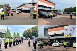 Personel Satlantas Polresta Bengkulu Atur Lalin Penutupan POPDA Tahun 2024 