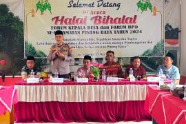 Kapolsek Ketahun Hadiri Halal Bihalal di Aula Kantor Camat Pinang Raya