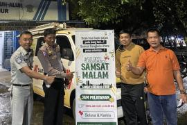 Jasa Raharja Bersama Samsat Bengkulu Utara Lakukan Pelayanan Keliling Malam Hari