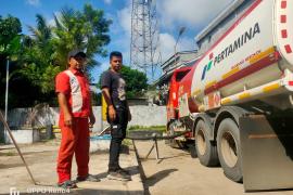 Personel Polsek Ketahun Monitoring dan Pengecekan Ketersediaan BBM di SPBU Ketahun