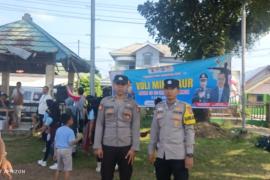 Jaga Kamtibmas, Polsek Kaur Selatan Patroli di Turnamen Volli Mini SD 