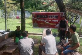 Lewat Minggu Kasih Polsek Padang Ulak Tanding Sampaikan Imbauan Kamtibmas 