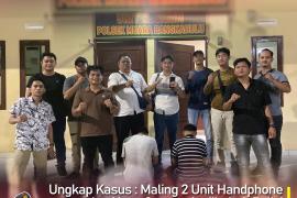 Maling 2 Unit Handphone dan Uang, 2 pemuda dibekuk Polisi