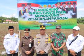 Launching Gugus Tugas Polri mendukung Ketahanan Pangan Polres Bengkulu Selatan Undang FKPD terkait.