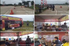 Polsek Selebar Laksanakan Pengawasan Pos Pengamanan Pintu Masuk Jalan Tol Operasi Nataru 2024