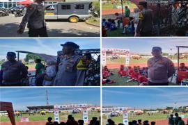 Polsek Ratu Agung Amankan dan Monitor Kegiatan Garuda Cup 2024 di Stadion Semarak Bengkulu