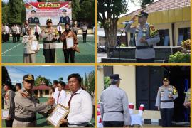 Polres Bengkulu Utara Gelar Upacara Khidmat: Reward, Umroh Presisi, dan Syukuran Kenaikan Pangkat