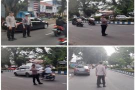 Polsek Ratu Agung Laksanakan Pengaturan Lalu Lintas di Depan SD IT Rabbani