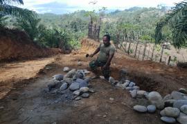 Satgas TMMD Ke-124 Kodim 0408/BS Kebut Pondasi Untuk Tugu Prasasti