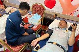 Jasa Raharja Bengkulu Berpartisipasi dalam Kegiatan Donor Darah HUT OJK ke-14