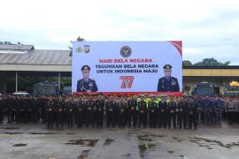 Upacara Peringatan ke-77 Hari Bela Negara Tahun 2025 yang berlangsung khidmat bertempat di Lapangan Anton Soedjarwo Polda Bengkulu