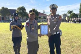 Briptu Nicolas B. Tampubolon Anggota Polres Seluma Raih Juara I dalam Kejuaraan Taekwondo U-74 Sriwijaya International Taekwondo Championship 2025