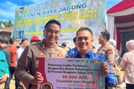 Kapolres Lebong Hadiri Panen Raya Jagung di Bengkulu Utara