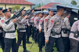 Batalyon A Pelopor SatBrimob Polda Bengkulu Laksanakan Latihan PHH
