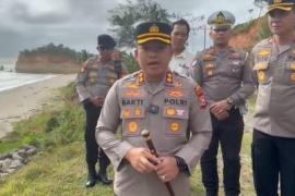 Kapolres Bengkulu Utara Tinjau Titik Rawan Abrasi di Jalur Lintas Barat Sumatra