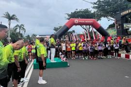 Brimob Polda Bengkulu Turut Meriahkan Fun Run Peringatan HUT ke-80 Korem 041/Gamas