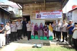 Kapolda Bengkulu Ground Breaking Bedah Rumah ke-69, Wujud Kepedulian Polri terhadap Masyarakat