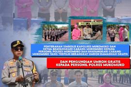 Kapolres Mukomuko Serahkan Perlengkapan Umroh Ramadhan Gratis dan Gelar Pengundian Umroh bagi Personel