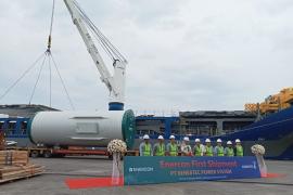 PTP Nonpetikemas Cabang Banten Tangani Ekspor Perdana Wind Mill Tower Tujuan Kanada