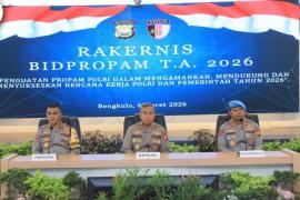 Kapolda Bengkulu Buka Rakernis Bidpropam TA 2026, Tekankan Penguatan Pengawasan Internal