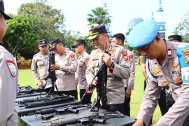 Polres Lebong Gelar Apel Pengecekan Senjata Api Dinas, Pastikan Kelengkapan dan Kesiapan Personel